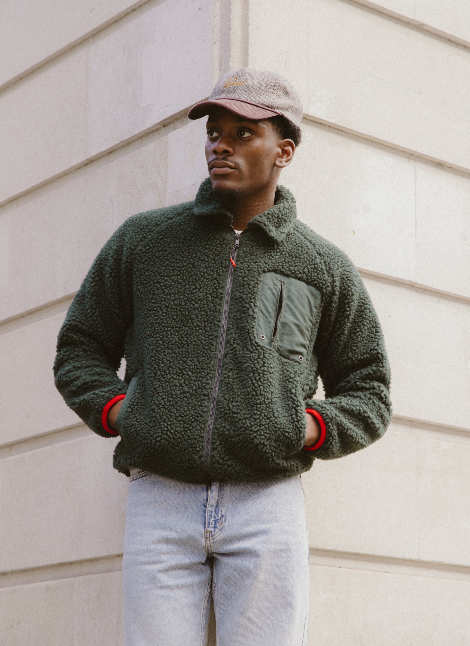 【美品】セオリー 2024SS ウォッシャブル ボーイフレンド ジャケット Men's Wool Fleece Jacket | Forest Green | Percival Menswear
