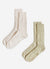 Socks 2 Pack | Melange | Oat & Fern Green