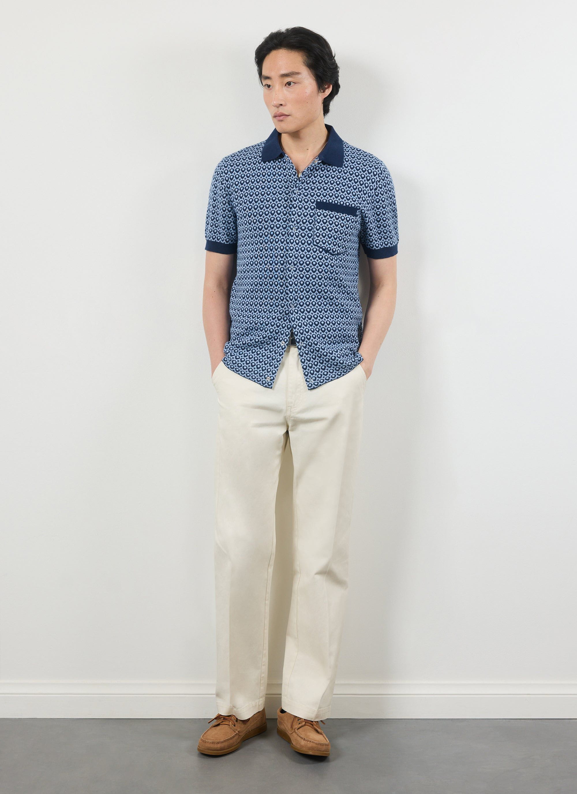 Blue Jacquard