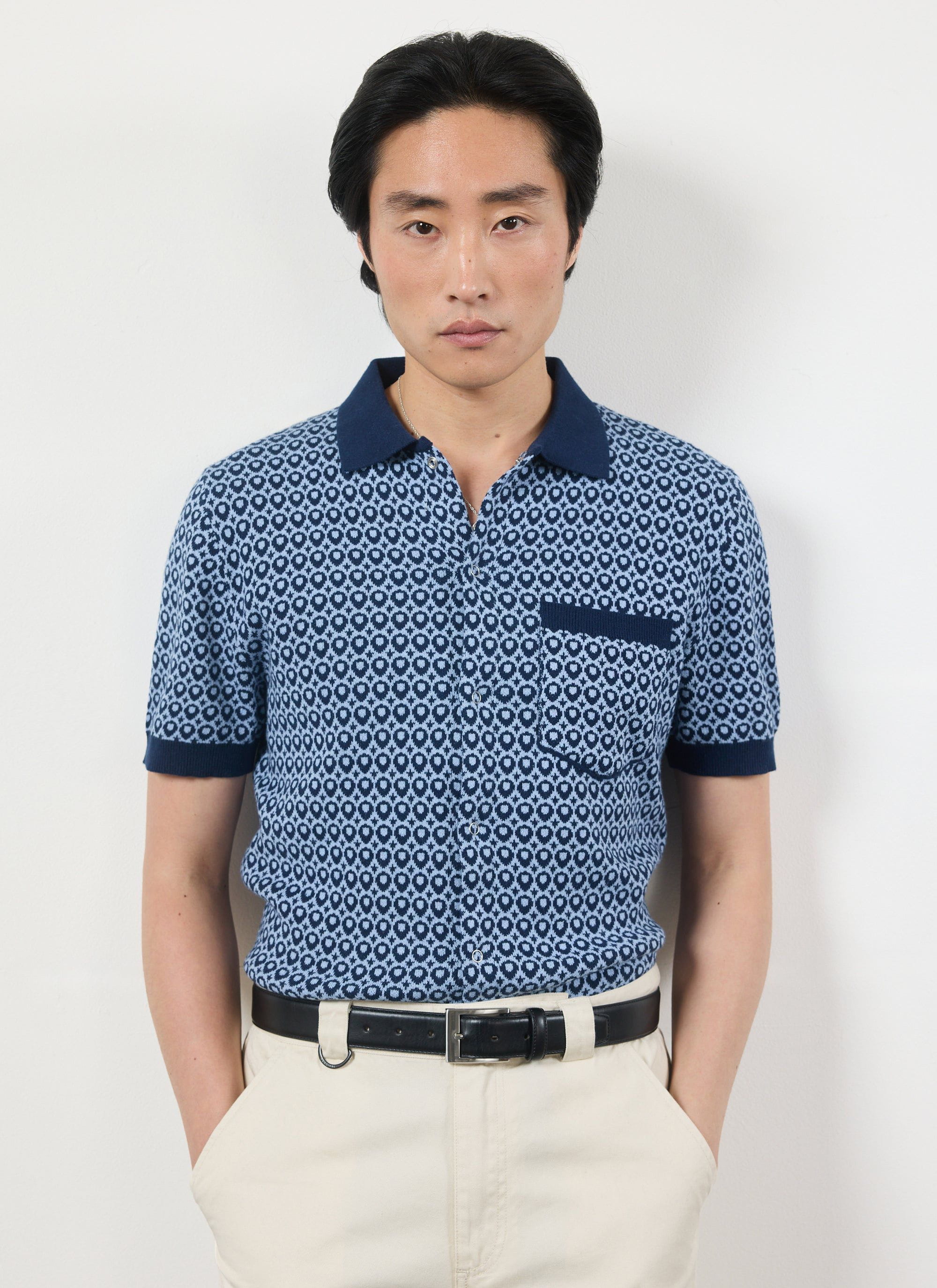 Blue Jacquard