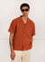 Short Sleeve Cuban Shirt | Linen | Rust