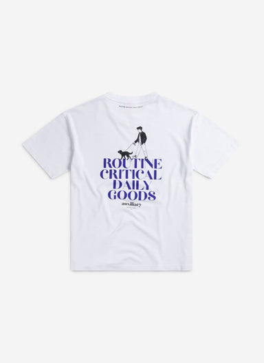 Bark and Stroll Oversized Auxiliary T Shirt | Organic Cotton | White