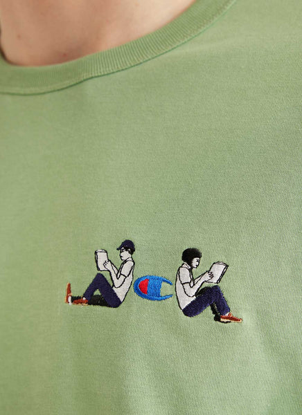 Champion t store shirt green