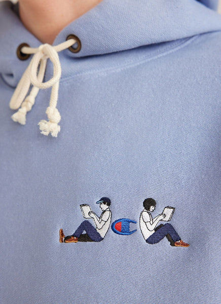 Readers Hoodie Champion and Percival Blue