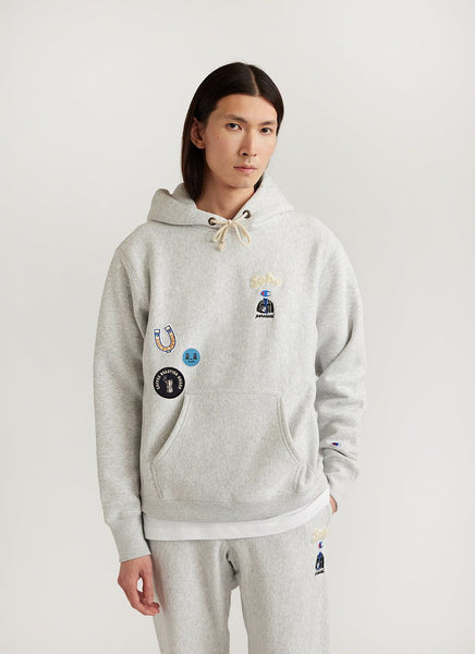 Soho Sports Club Hoodie Champion and Percival Heather Grey