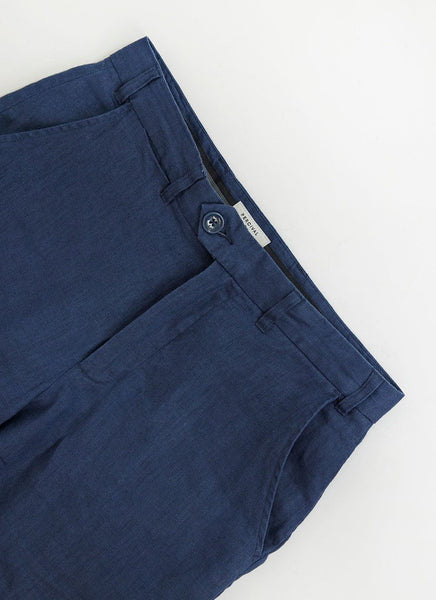 Navy blue linen trousers - Le Grenier du Lin