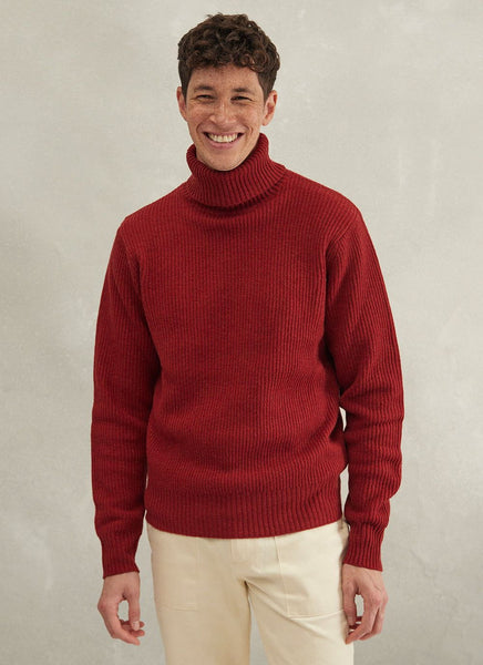 Red roll neck mens on sale