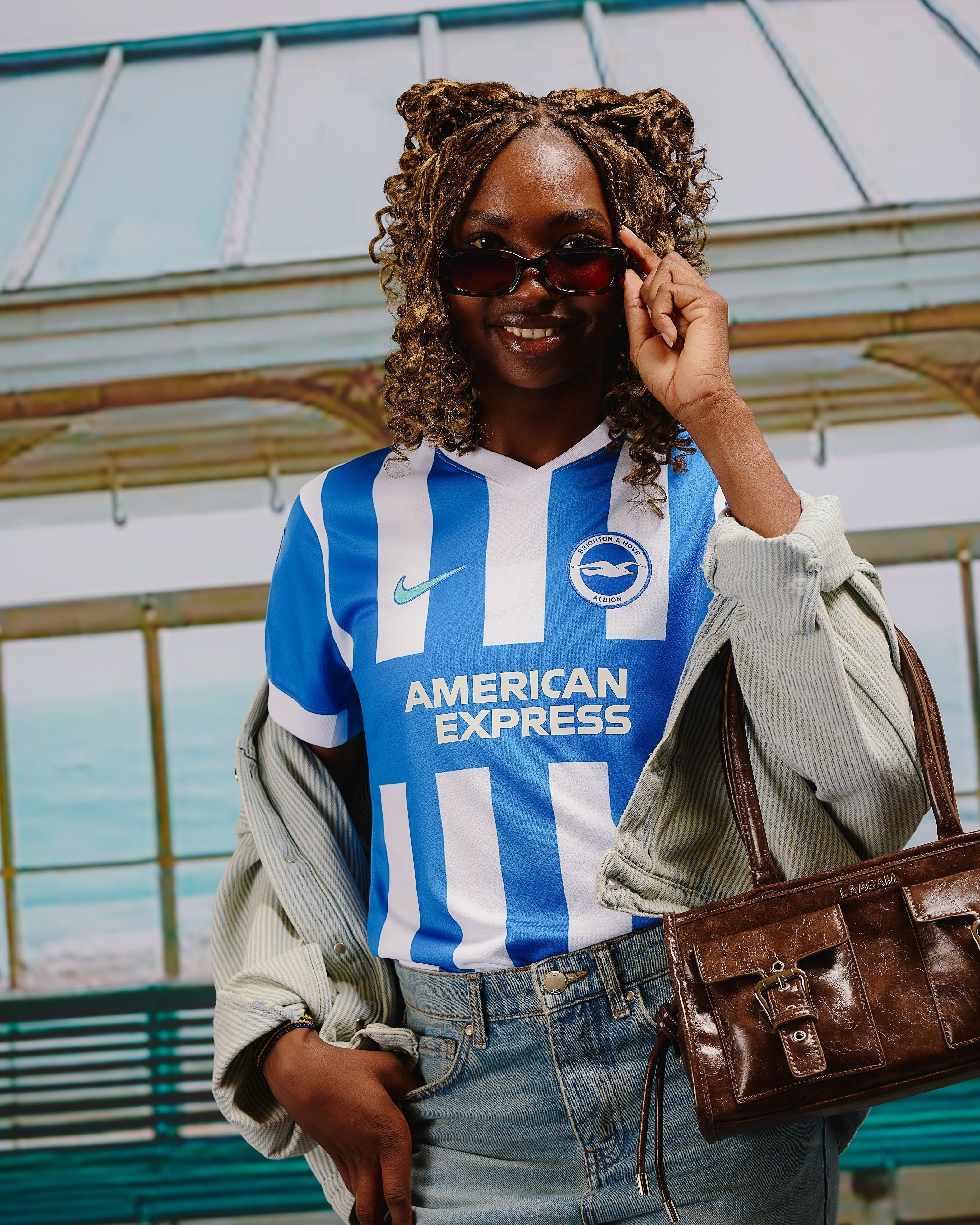 Percival and Brighton & Hove Albion 2025/26 Home Kit Launch