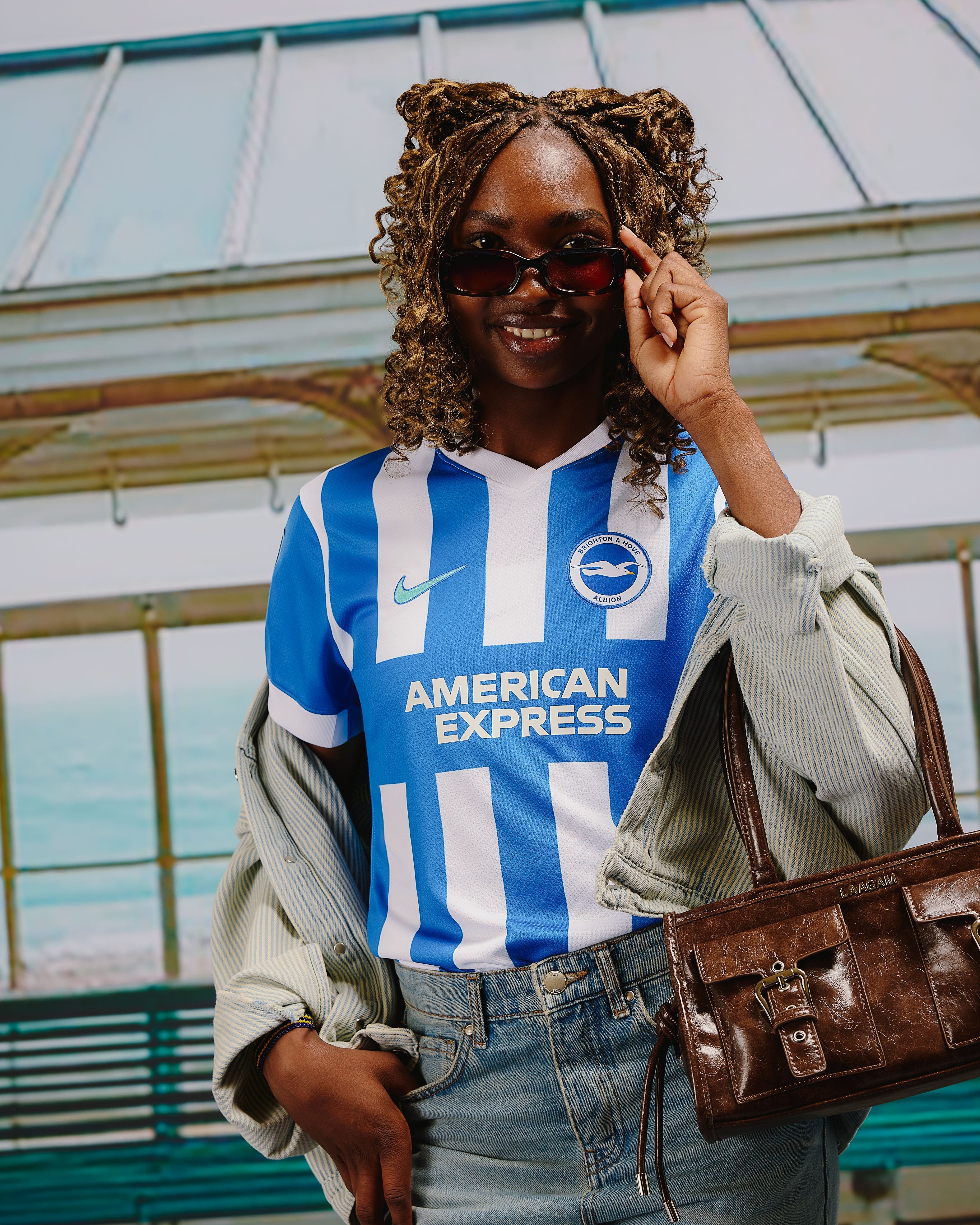 Percival and Brighton & Hove Albion 2025/26 Home Kit Launch