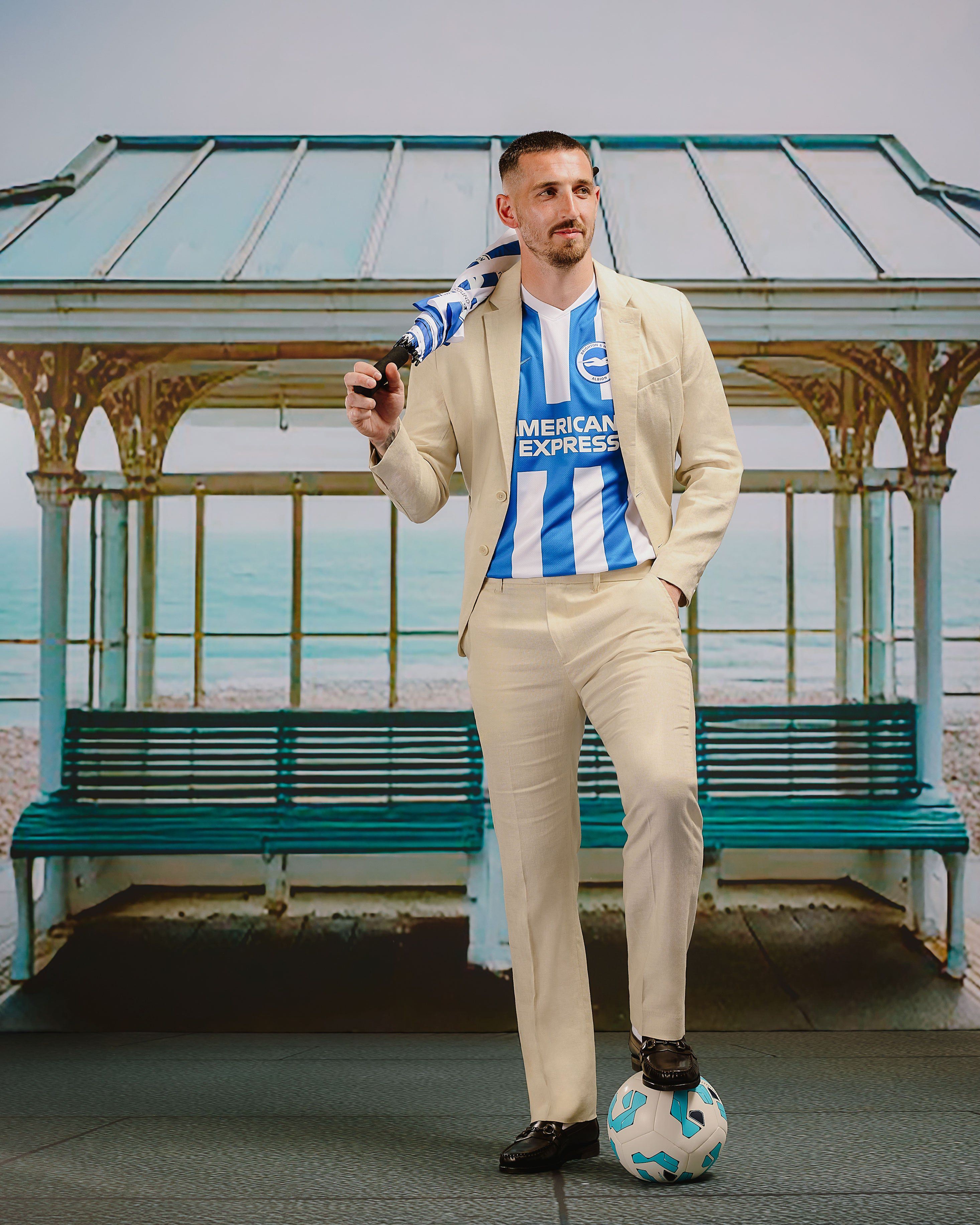 Percival and Brighton & Hove Albion 2025/26 Home Kit Launch