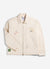 Zip Overshirt | Embroidered Cotton Twill | Ecru