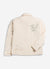 Zip Overshirt | Embroidered Cotton Twill | Ecru