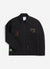 Zip Overshirt | Embroidered Cotton Twill | Black