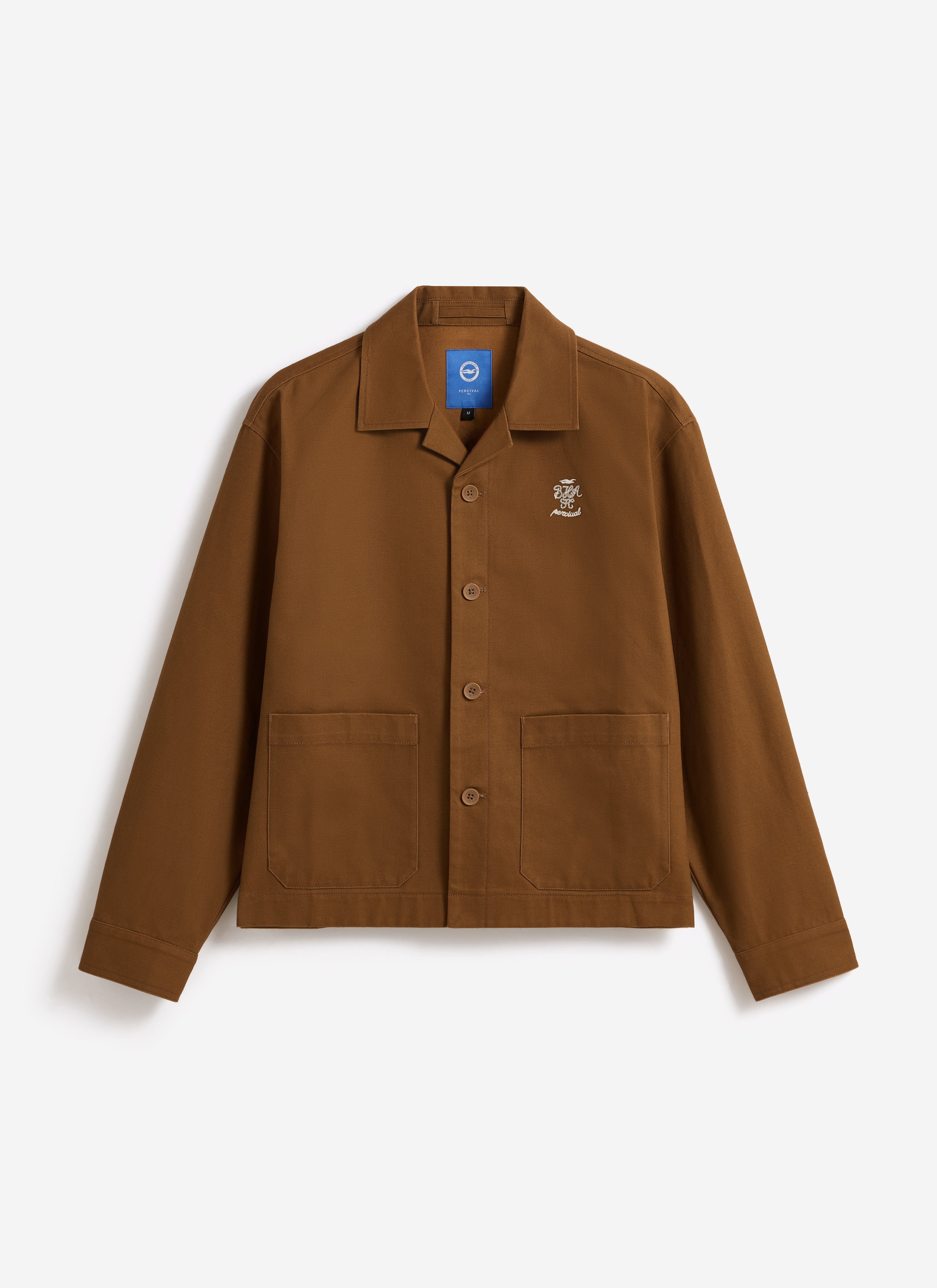 Men's Canvas Overshirt | BHAFC x Percival | Brown | Cotton