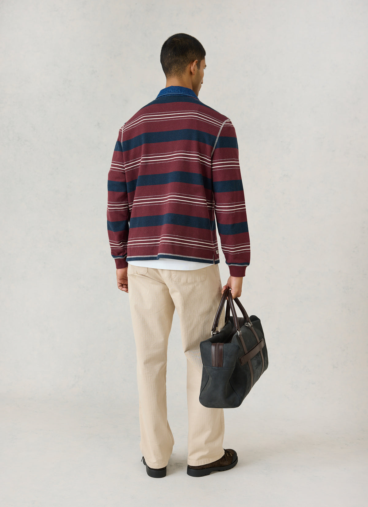 Burgundy with Denim