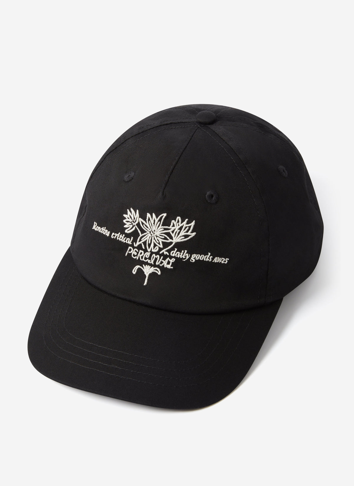 Floral Embroidered Trucker Cap Cotton