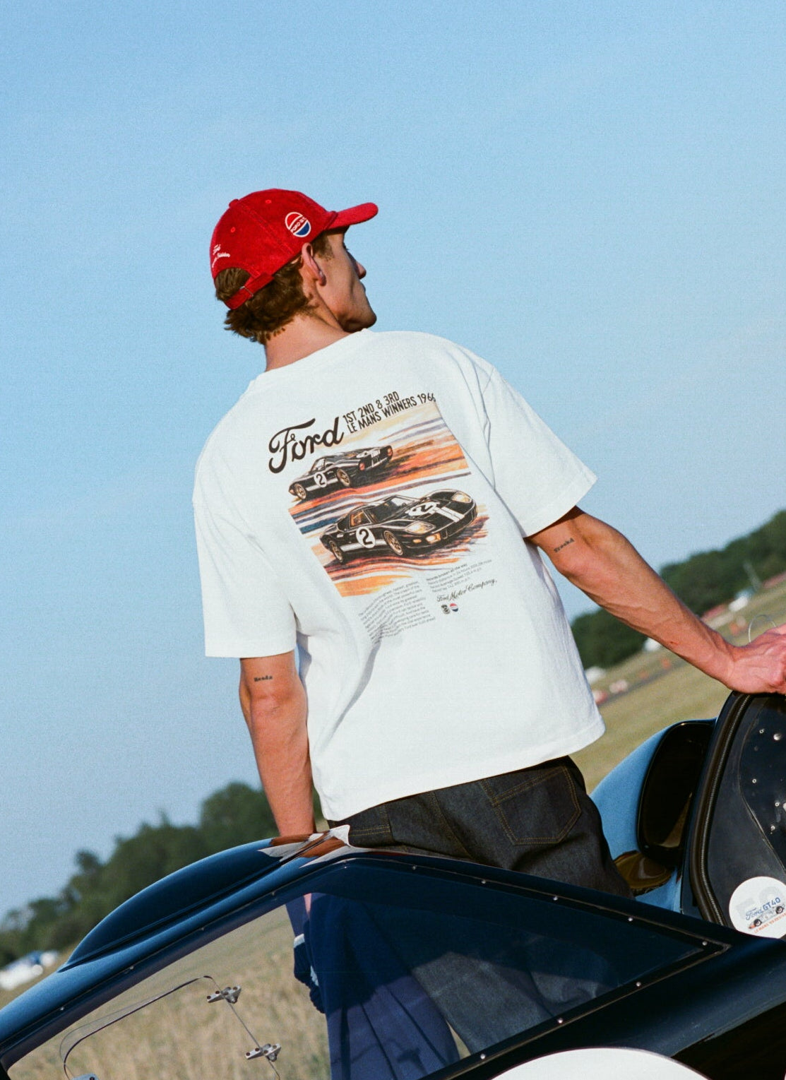 Percival x Ford Le Mans Oversized T-Shirt in White