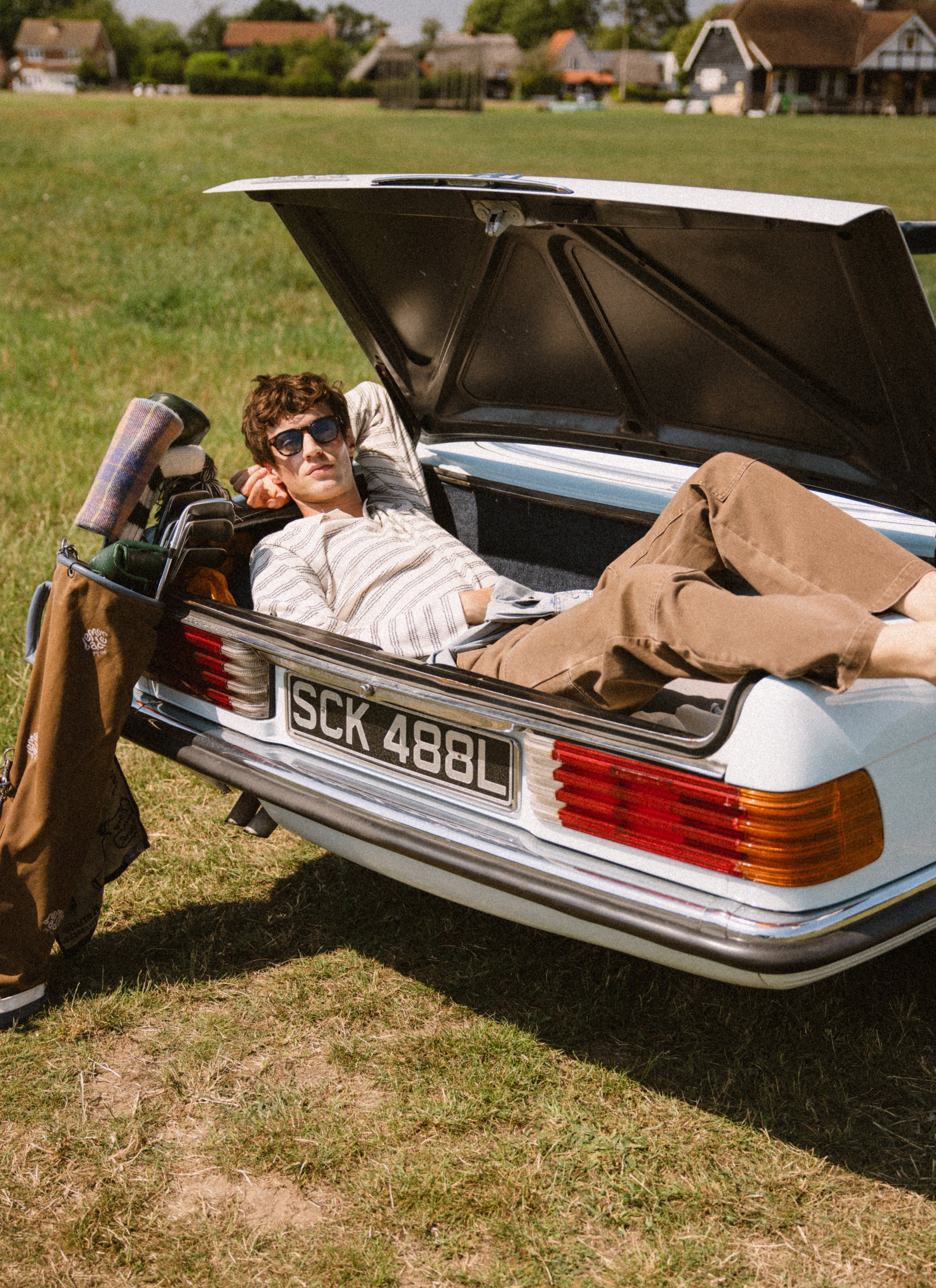Men's Brown Carpenter Trousers | Straight Leg | Cotton | Percival