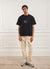 Koi Pond Oversized T Shirt | Embroidered Organic Cotton | Black