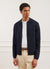 Zip Cardigan | Knitted Cotton | Navy