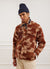Jacquard Teddy Shell Overshirt | Wool | Rust