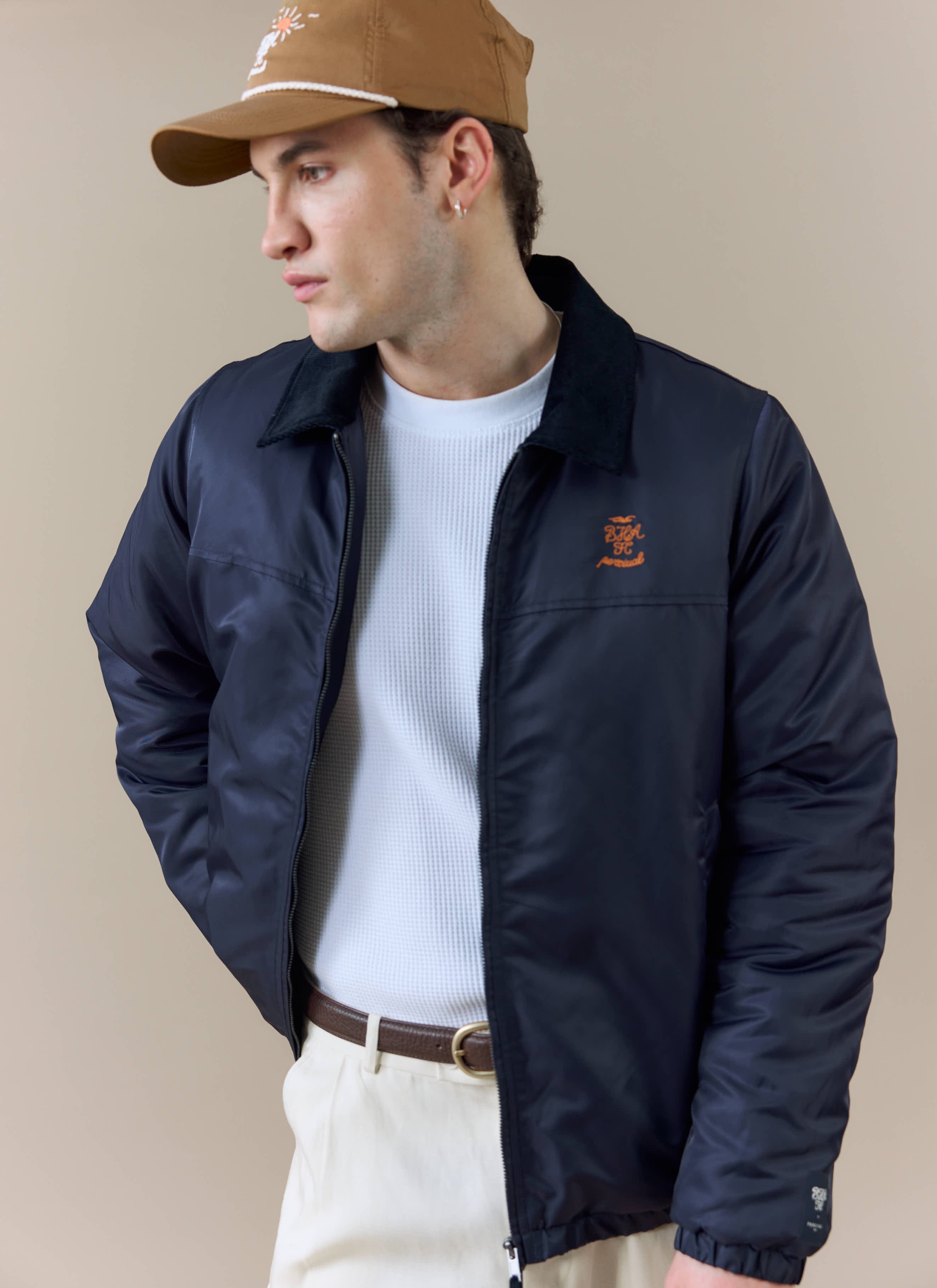 Men's Coach Jacket | BHAFC x Percival | Navy | Percival Menswear