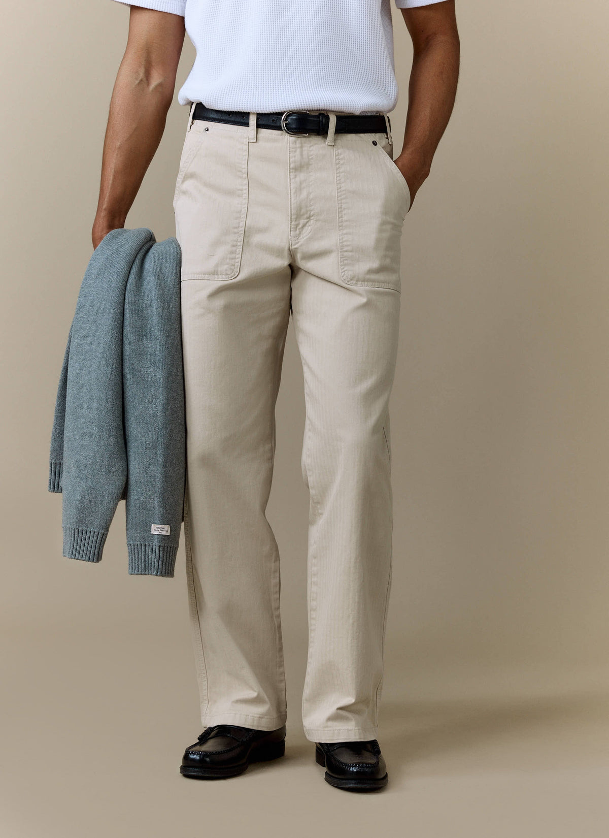 Lungo Carpenter Trousers | Cotton | Cream