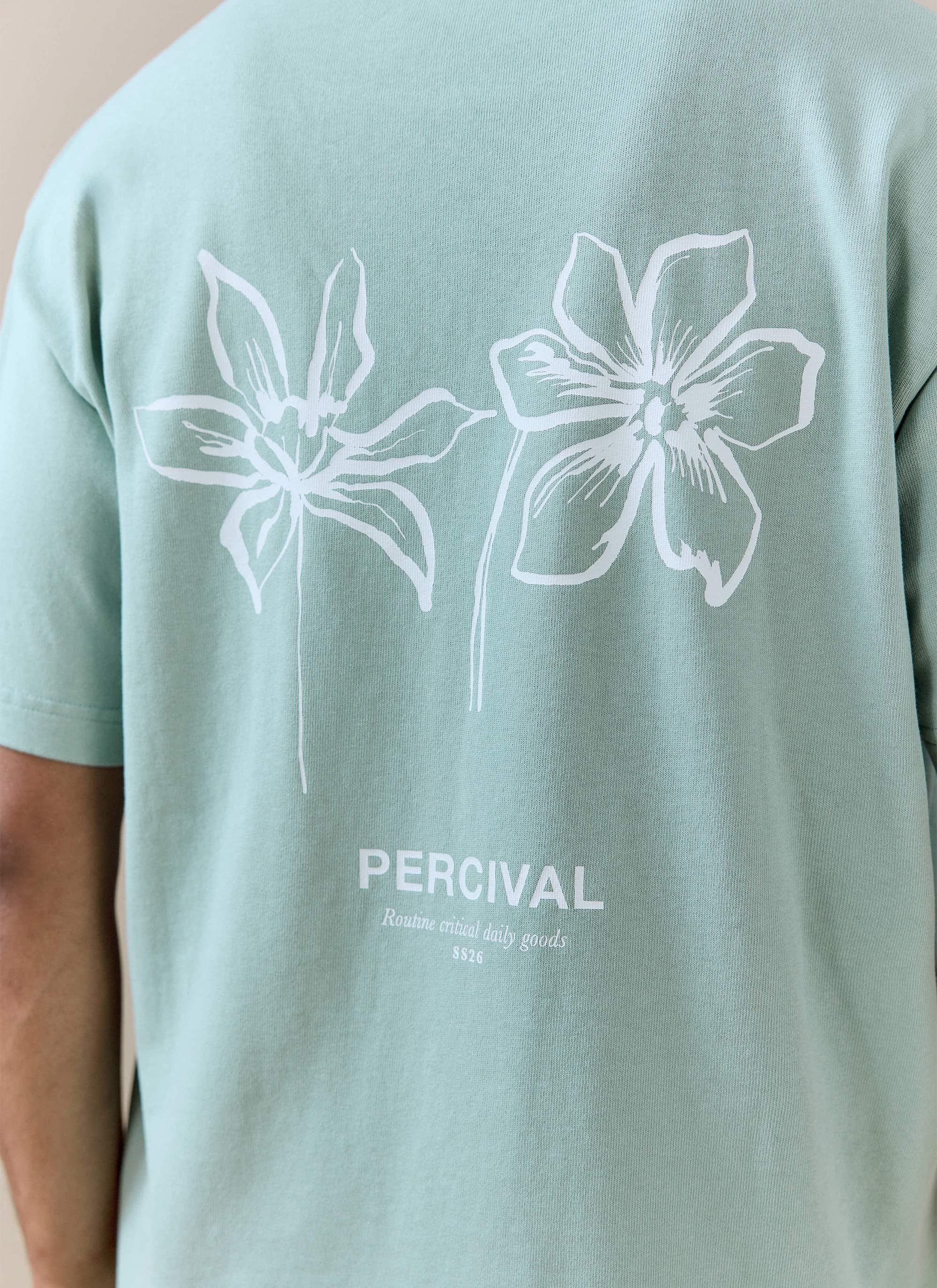 インテル パヴァール サイン入りシャツ 28 Men's Oversized T Shirt: Melvin | Cotton | Sage Green | Percival