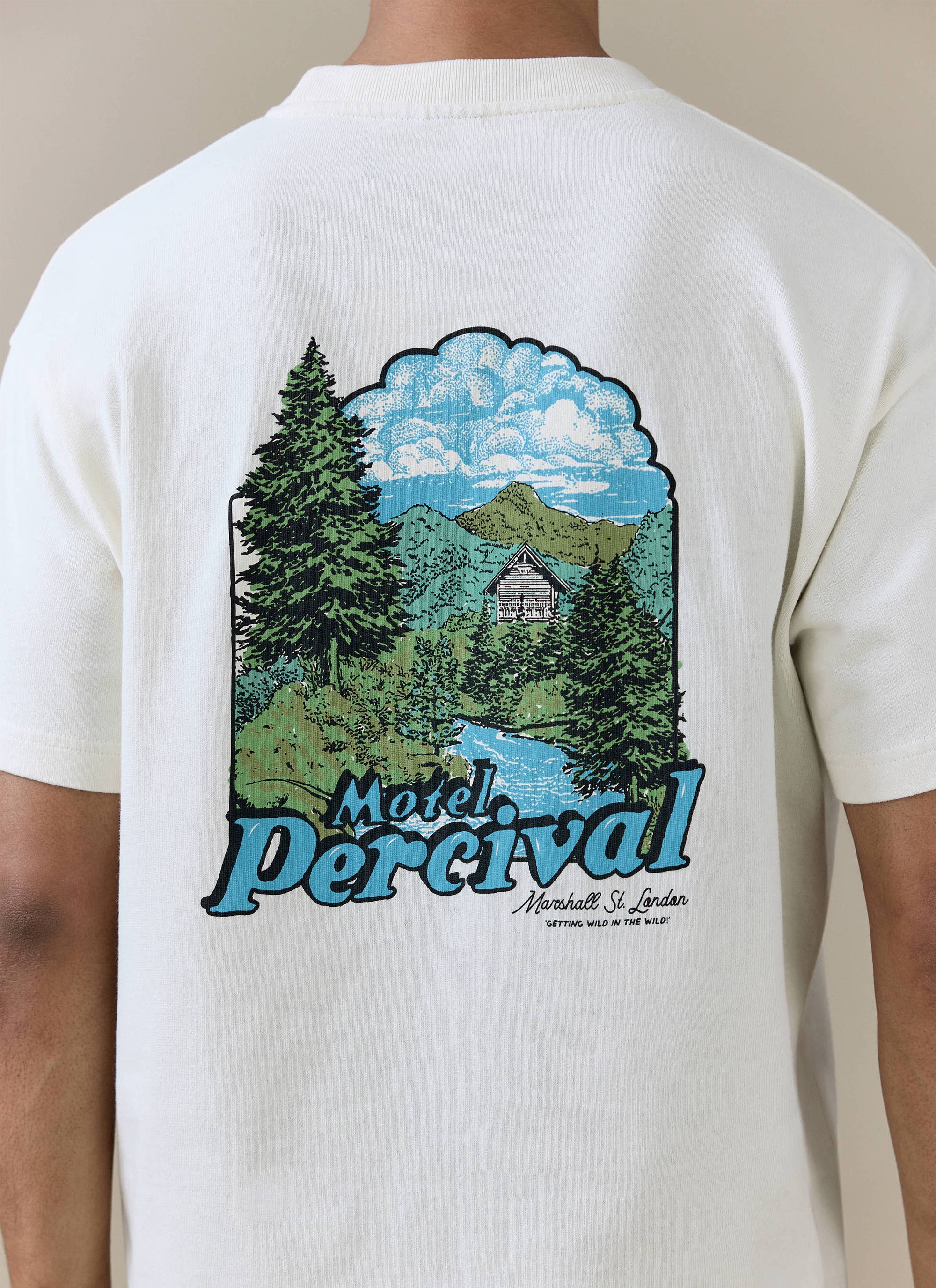 Men's Cream Oversized T Shirt | Arnold | Organic Cotton | Percival