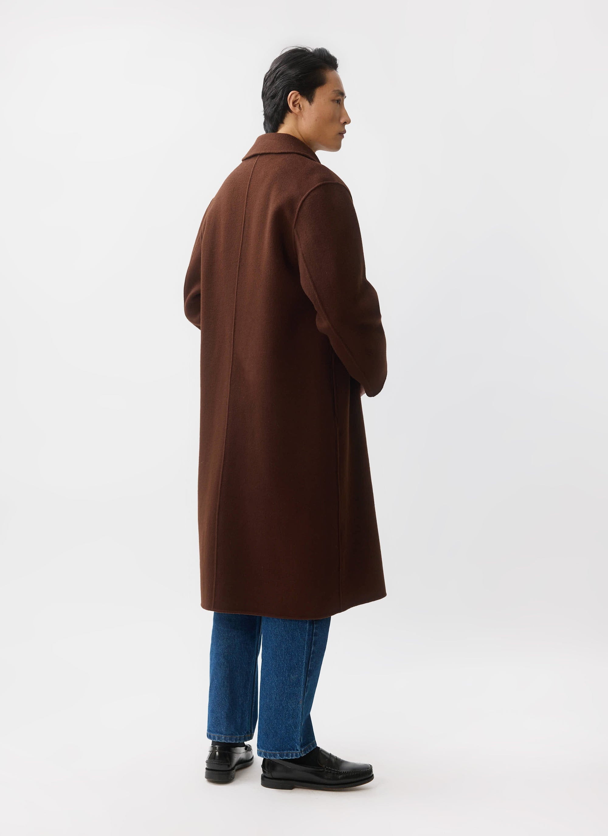 Minnesota Overcoat | Wool | Espresso Brown | Percival Menswear