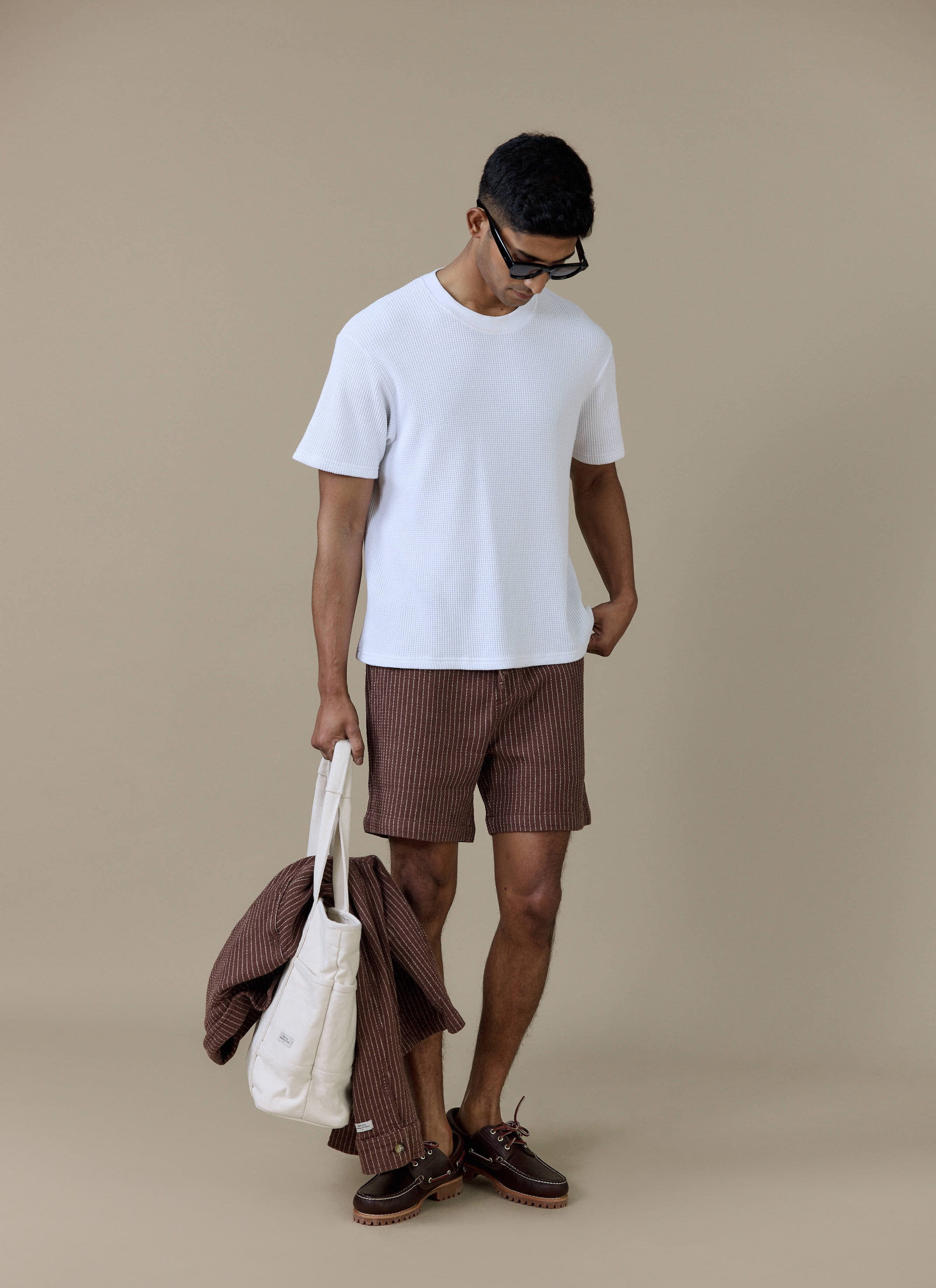 Men's Shorts | Sorrento Straight Leg | Linen | Brown | Percival