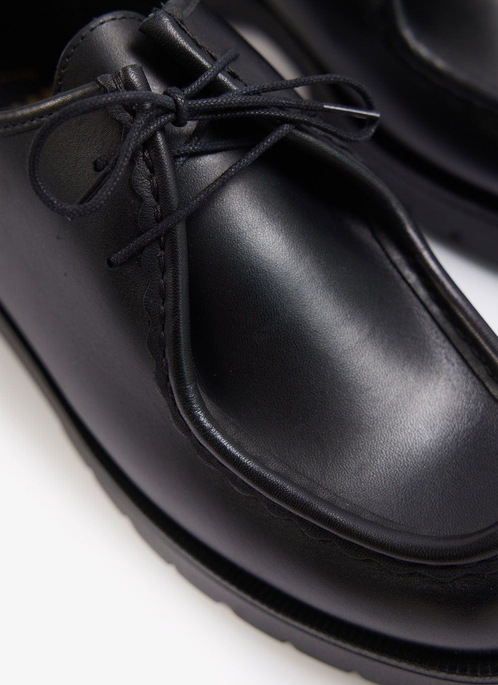 こうた　KLEMAN PADROR 41 Leather Tyrolean Shoes | PADROR Black