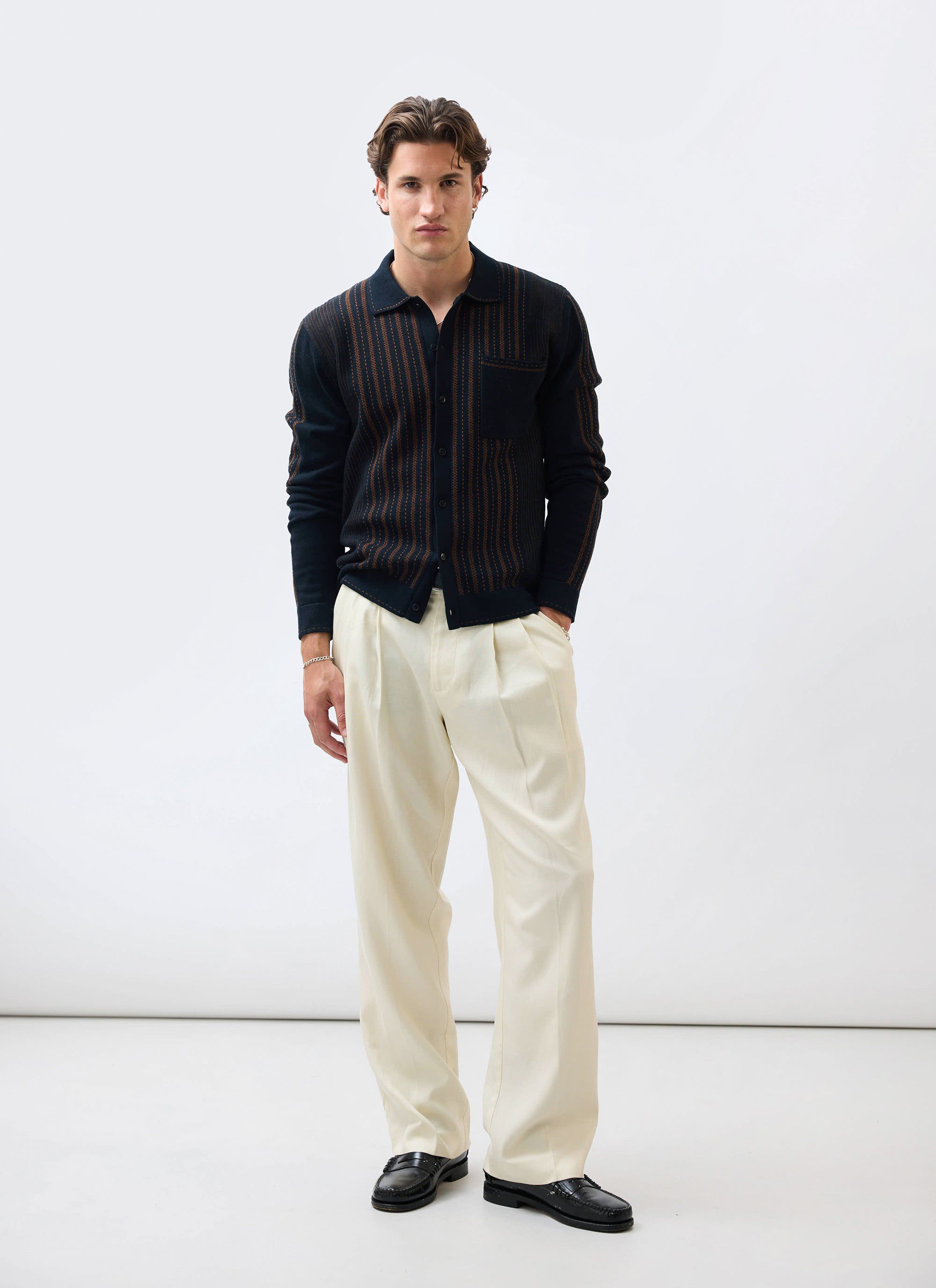 Black with Brown