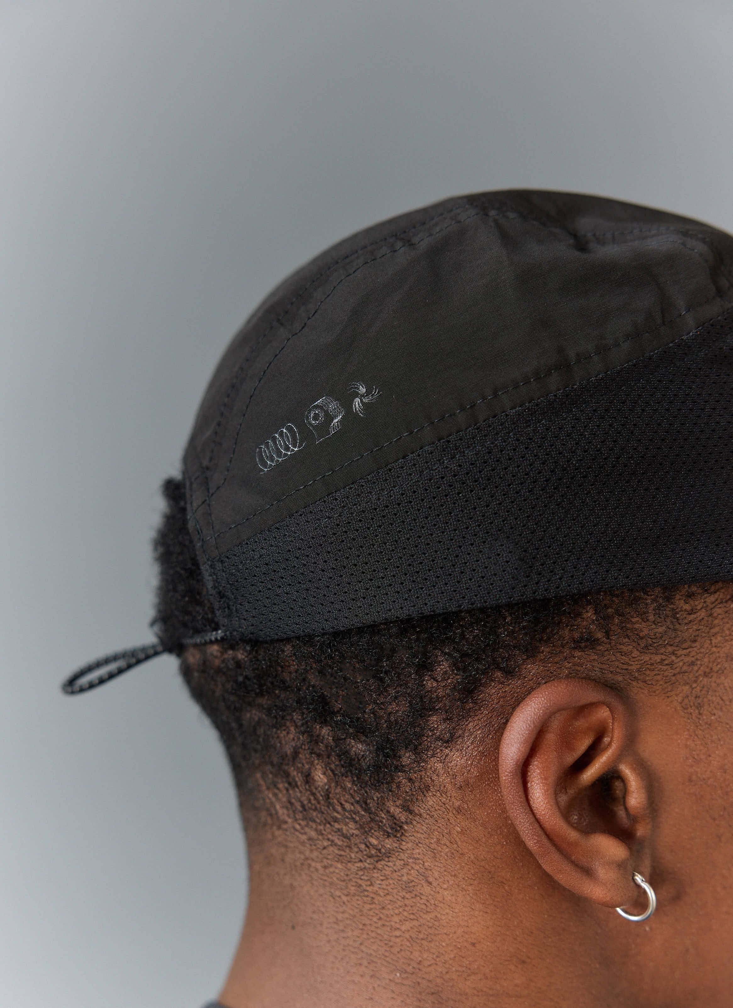 Men's Black Nylon Cap | PCVL Performance Wear | Percival Menswear