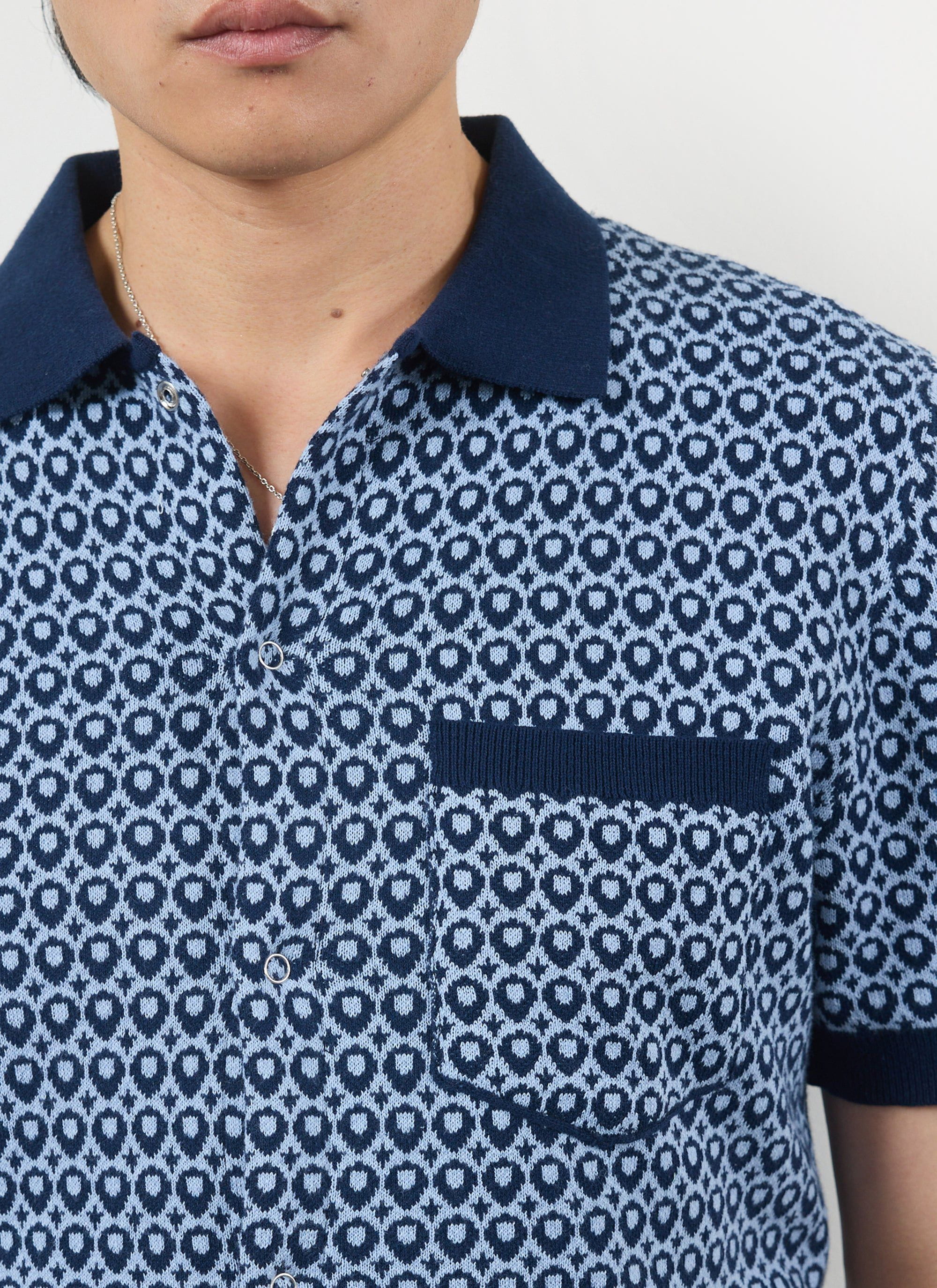 Blue Jacquard