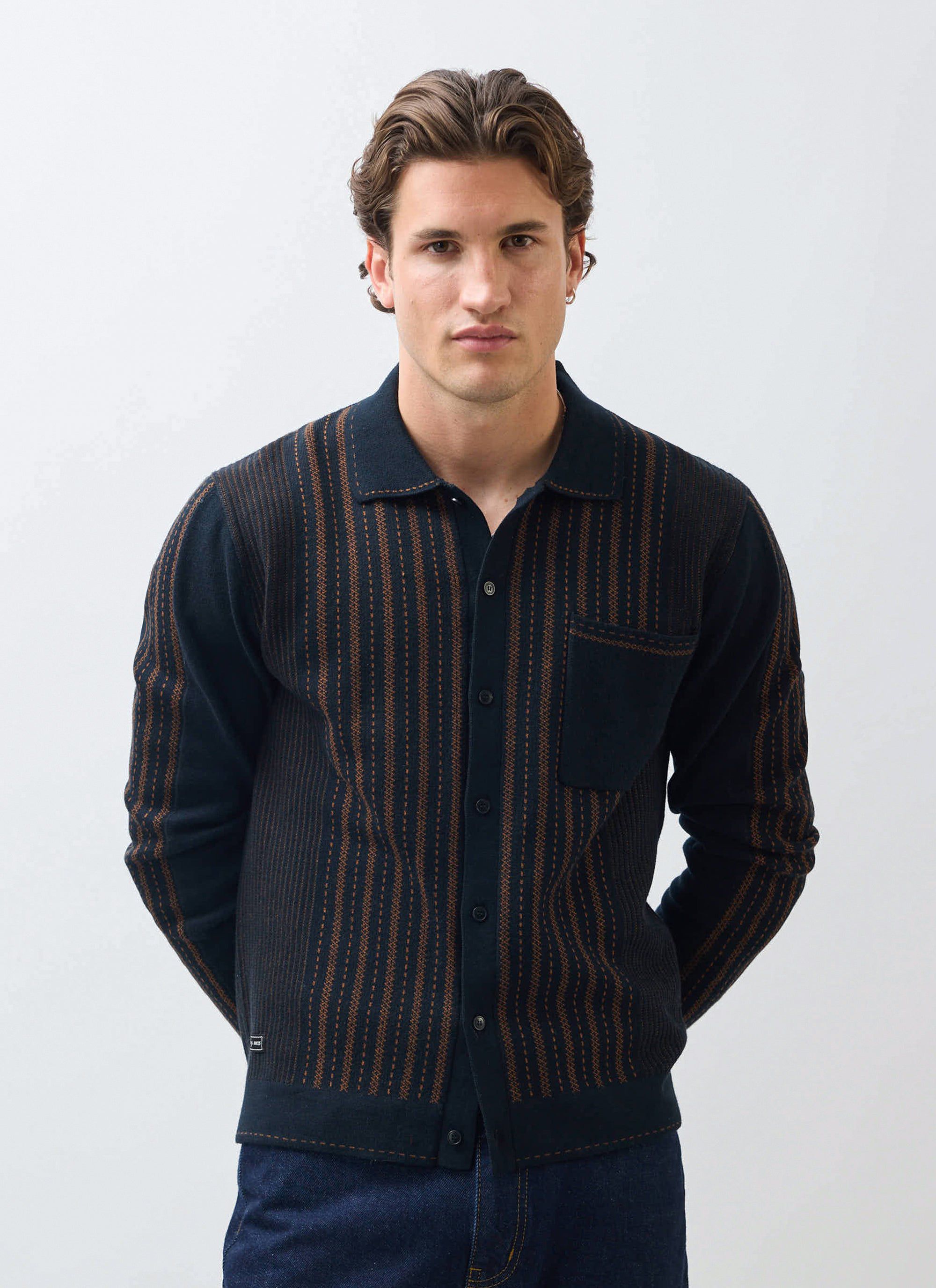 Black with Brown