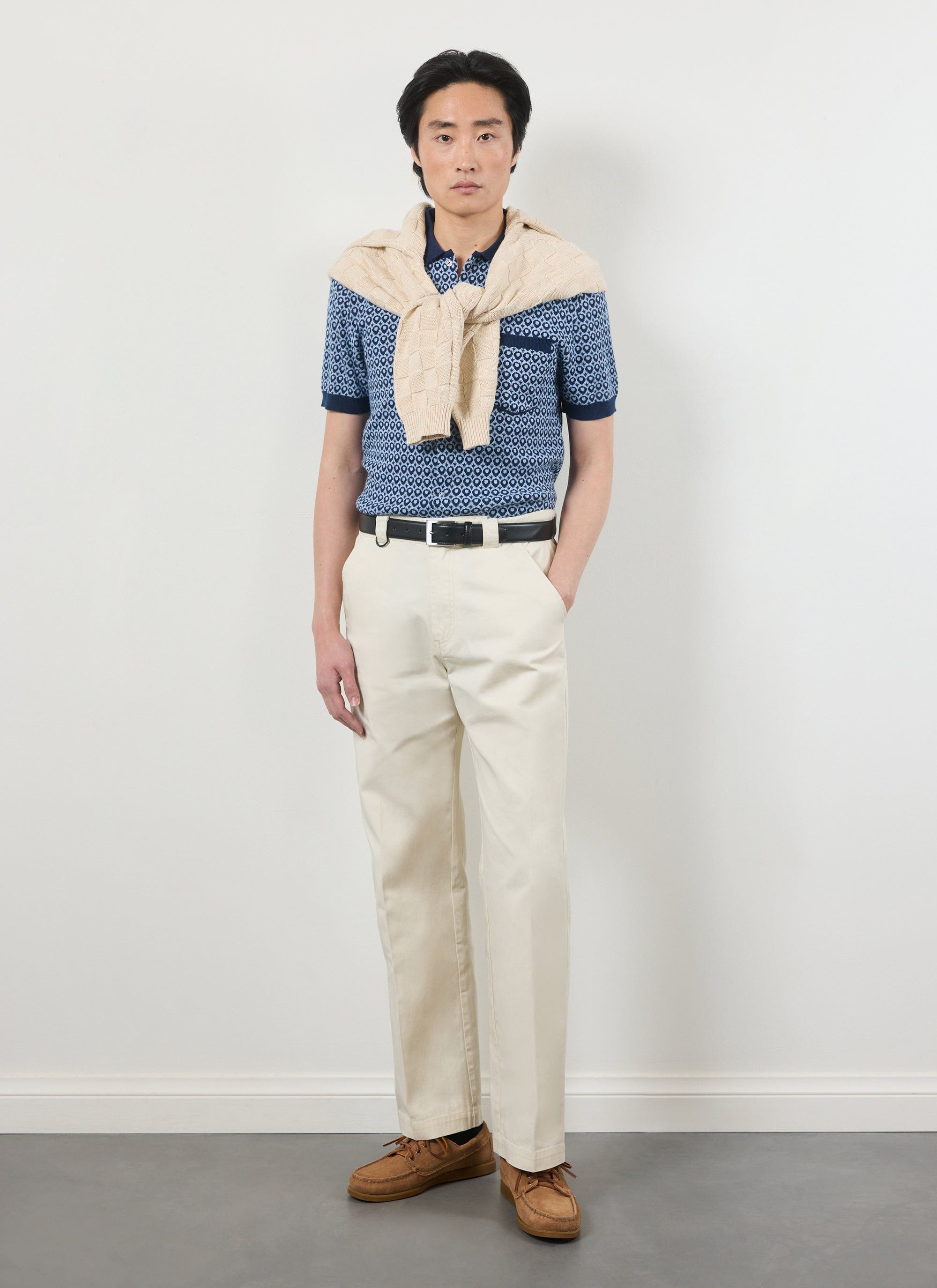 Blue Jacquard
