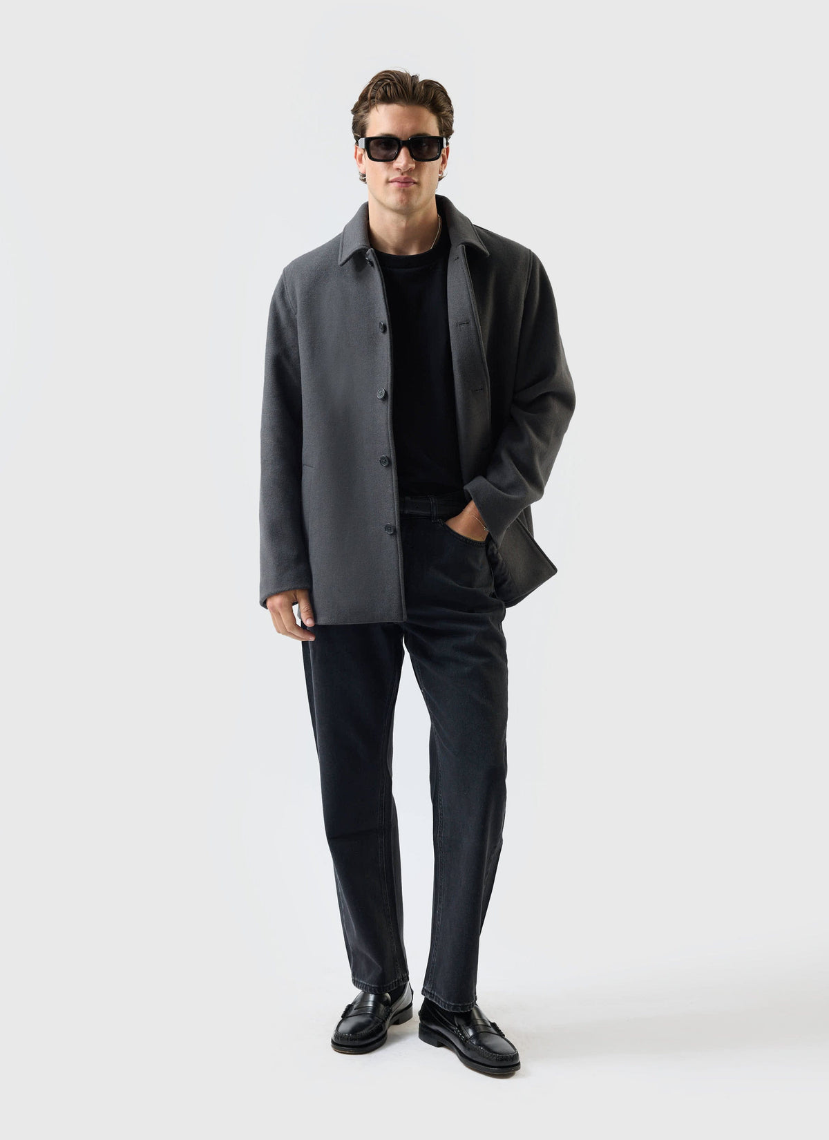 Peacoat | Melton Wool | Charcoal