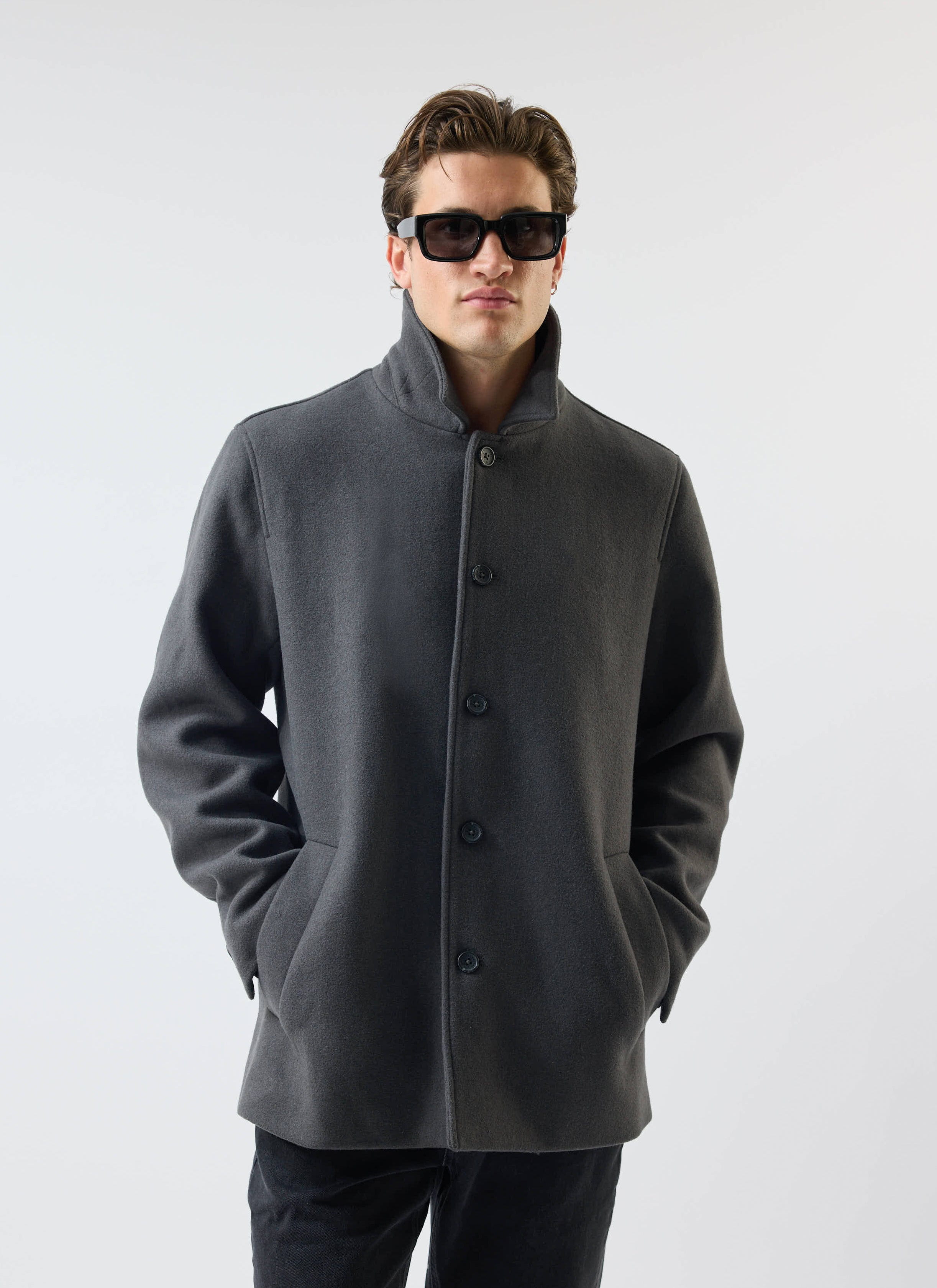 Peacoat | Melton Wool | Charcoal