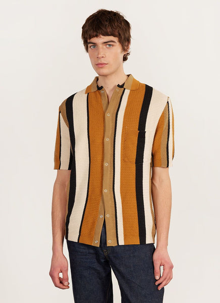 Men's Short Sleeve Knitted Shirt | Adaman Breeze | Brown & Percival ...