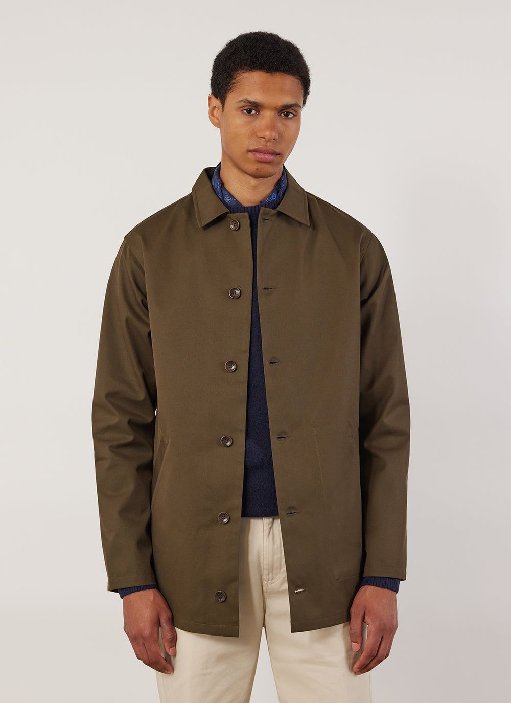 Men's Auxiliary Sherlock Short Trench Coat | Forest Green & Percival ...
