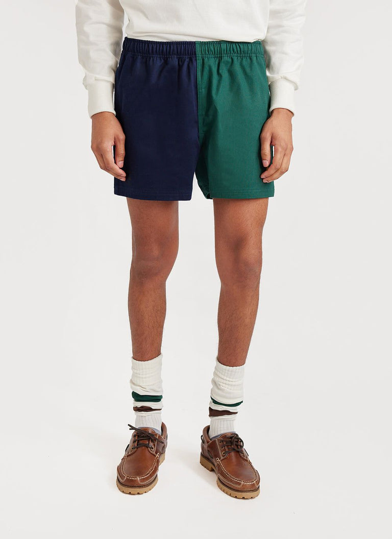 Rugby Shorts | Canterbury and Percival | Navy with Green & Percival ...