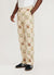Checkerboard 5 Pocket Trouser | Embroidered Cotton Twill | Ecru