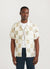 Checkerboard Cuban Shirt | Tapestry Linen | Ecru
