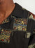 Checkerboard Cuban Shirt | Tapestry Linen | Black