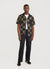 Checkerboard Cuban Shirt | Tapestry Linen | Black