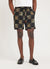 Checkerboard Shorts | Embroidered Linen | Black
