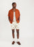 Checkerboard Shorts | Embroidered Linen | Ecru