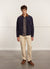 Contrast Collar Auxiliary Overshirt | Corduroy | Navy