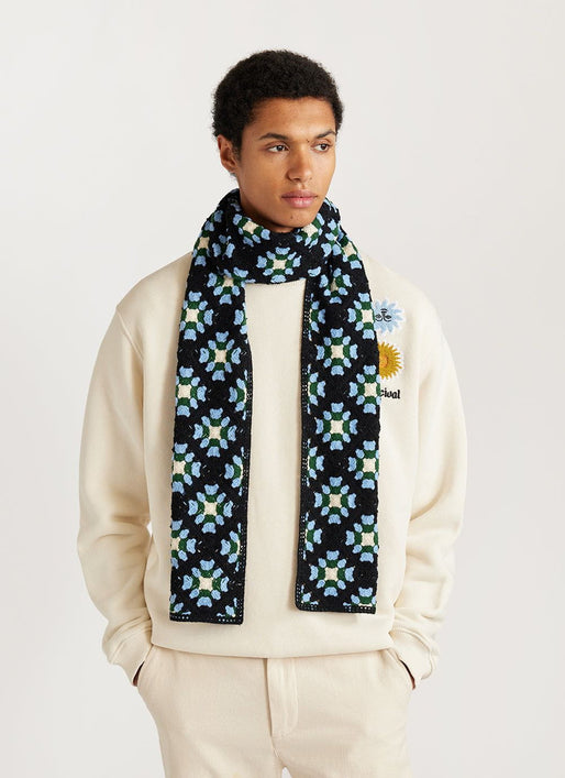 wool crochet scarf